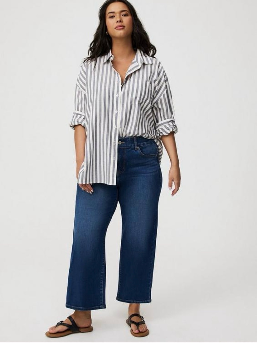Torrid Bombshell High-Rise Wide Leg Ankle Jeans Size 16 Nwt
